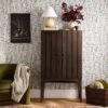 Palma Arched Fluted Cabinet Dark Brown - Threshold™ Designed With Studio McGee: Hardwood Frame, 2 Shelves, MDF Surface
