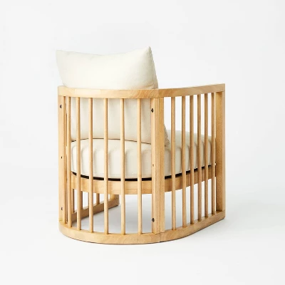 Richfield Barrel Spindle Back Accent Chair Cream/Natural - Threshold™ Designed With Studio McGee 3 Richfield Barrel Spindle Back Accent Chair Cream/Natural - Threshold™ Designed With Studio McGee - Image 3