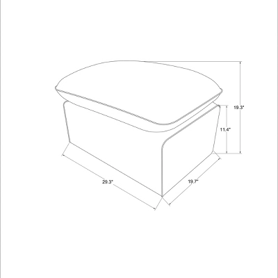 Slipcover Ottoman Blue - Threshold™ Designed With Studio McGee 5 Slipcover Ottoman Blue - Threshold™ Designed With Studio McGee - Image 5