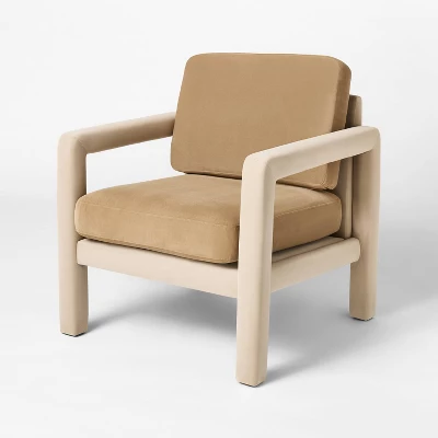 Upholstered Sculptural Accent Chair Brown - Threshold™ Designed With Studio McGee 1 Upholstered Sculptural Accent Chair Brown - Threshold™ Designed With Studio McGee