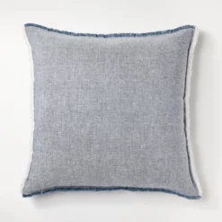 Oversized Reversible Linen Square Throw Pillow With Frayed Edges - Threshold™ Designed With Studio McGee -Beauty House GUEST 203bd06b aca7 4221 8c6f 8e72bb86ebc1