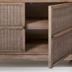 Brandeis Woven TV Stand For TVs Up To 60" Brown - Threshold™ Designed With Studio McGee -Beauty House GUEST 207e0e77 d234 4ee8 8261 19fba8aebd36