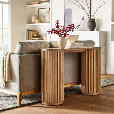 Dowel Console Table Natural - Threshold™ Designed With Studio McGee 1 Dowel Console Table Natural - Threshold™ Designed With Studio McGee