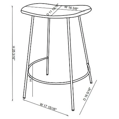 Clarkston Metal Counter Height Barstool With Upholstered Seat - Threshold™ Designed With Studio McGee 6 Clarkston Metal Counter Height Barstool With Upholstered Seat - Threshold™ Designed With Studio McGee - Image 6