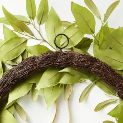 Oversized Fall Leaf Wreath With Velvet Ribbon Green - Threshold™ Designed With Studio McGee -Beauty House GUEST 2574e576 e2c8 4665 b173 b91d3a283a6d