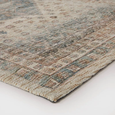 3'x5' Light Distressed Diamond Persian Style Rug Neutral - Threshold™ Designed With Studio McGee 2 3'x5' Light Distressed Diamond Persian Style Rug Neutral - Threshold™ Designed With Studio McGee - Image 2