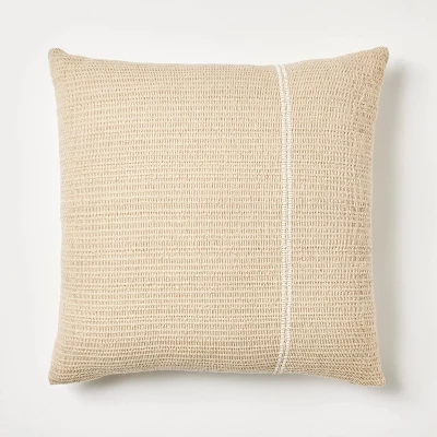 Oversize Embroidered Striped Throw Pillow Cream - Threshold™ Designed With Studio McGee 5 Oversize Embroidered Striped Throw Pillow Cream - Threshold™ Designed With Studio McGee - Image 5