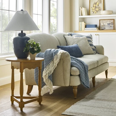 50"x60" Throw Woven Pattern Medium Blue/Cream - Threshold™ Designed With Studio McGee 1 50"x60" Throw Woven Pattern Medium Blue/Cream - Threshold™ Designed With Studio McGee