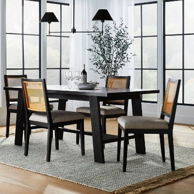 Oak Park Cane Dining Chair Black - Threshold™ Designed With Studio McGee 1 Oak Park Cane Dining Chair Black - Threshold™ Designed With Studio McGee