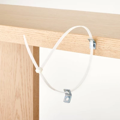 Bleached Oak Console Table Natural Wood - Threshold™ Designed With Studio McGee: Veneer & MDF, Rectangular Shape, Spot Clean 4 Bleached Oak Console Table Natural Wood - Threshold™ Designed With Studio McGee: Veneer & MDF, Rectangular Shape, Spot Clean - Image 4