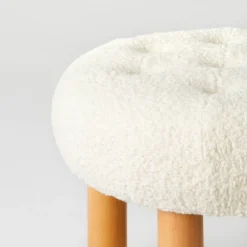 Kessler Round Tufted Faux Shearling Ottoman With Wood Legs Cream - Threshold™ Designed With Studio McGee 8 Kessler Round Tufted Faux Shearling Ottoman With Wood Legs Cream - Threshold™ Designed With Studio McGee -Beauty House GUEST 3b1d6757 dc2a 4c3b aa94 b7ae3aa27955