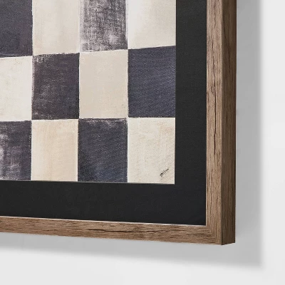 16" X 20" Checkerboard Framed Wall Art - Threshold™ Designed With Studio McGee: Modern Geometric Decor, Sawtooth Back 2 16" X 20" Checkerboard Framed Wall Art - Threshold™ Designed With Studio McGee: Modern Geometric Decor, Sawtooth Back - Image 2