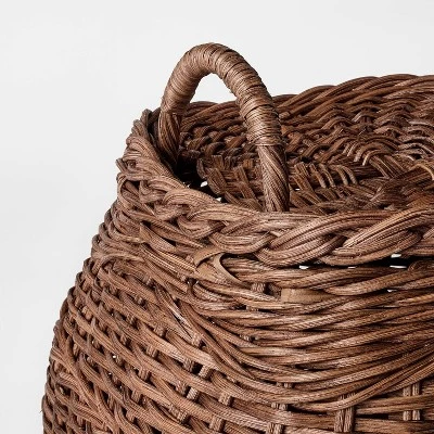 Square Rattan Basket Dark Brown - Threshold™ Designed With Studio McGee 2 Square Rattan Basket Dark Brown - Threshold™ Designed With Studio McGee - Image 2