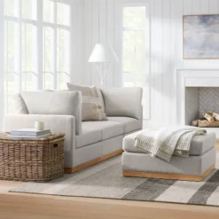 Woodland Hills Modular Sectional Ottoman Light Gray - Threshold™ Designed With Studio McGee