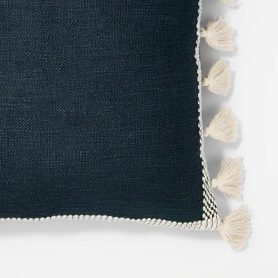 Woven Frame Square Throw Pillow With Side Tassels - Threshold™ Designed With Studio McGee 2 Woven Frame Square Throw Pillow With Side Tassels - Threshold™ Designed With Studio McGee - Image 2