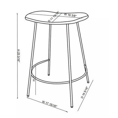 Clarkston Metal Counter Height Barstool With Upholstered Seat - Threshold™ Designed With Studio McGee 7 Clarkston Metal Counter Height Barstool With Upholstered Seat - Threshold™ Designed With Studio McGee - Image 7