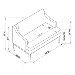 Howell Upholstered Loveseat With Wood Base Cream - Threshold™ Designed With Studio McGee -Beauty House GUEST 49bac997 07ea 4d46 a3ce fa8944e0678d