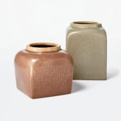 Modern Brown Ceramic Vase - Threshold™ Designed With Studio McGee -Beauty House GUEST 4ad3e7d3 8ceb 42ee 9afa fda5fa4b2548