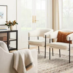 Rosemead Metal Frame And Rounded Back Faux Sherling Accent Chair Cream - Threshold™ Designed With Studio McGee 7 Rosemead Metal Frame And Rounded Back Faux Sherling Accent Chair Cream - Threshold™ Designed With Studio McGee -Beauty House GUEST 4e928a9f b710 47a5 ac64 803e1e5be9e7