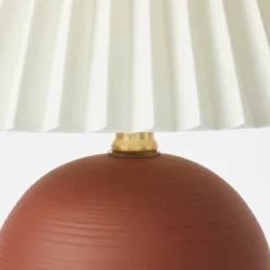 Oval Table Lamp With Pleated Shade (Includes LED Light Bulb) Red - Threshold™ Designed With Studio McGee 12 Oval Table Lamp With Pleated Shade (Includes LED Light Bulb) Red - Threshold™ Designed With Studio McGee -Beauty House GUEST 520c752b cf1a 42cc a361 d3e8df348eab