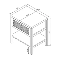 Palmdale Nightstand Woven 1 Drawer Natural - Threshold™ Designed With Studio McGee -Beauty House GUEST 550d6465 ce76 4b84 aecc 7d7a65f14b62