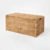 Natural Woven Storage Bench - Threshold™ Designed With Studio McGee: Metal Frame, Fish Scale Pattern, No Assembly Required