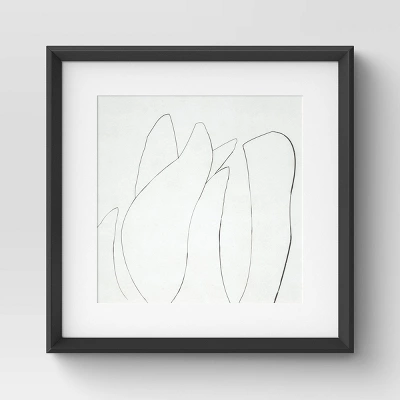 (Set Of 2) 24" X 24" Sketch Art Print Black/White - Threshold™ Designed With Studio McGee 4 (Set Of 2) 24" X 24" Sketch Art Print Black/White - Threshold™ Designed With Studio McGee - Image 4