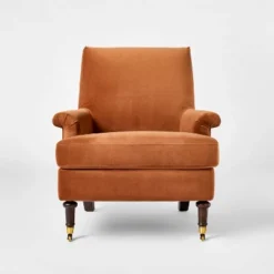 Mercer Rolled Upholstered Armchair With Casters - Threshold™ Designed With Studio McGee 19 Mercer Rolled Upholstered Armchair With Casters - Threshold™ Designed With Studio McGee -Beauty House GUEST 5b8006c9 6eb5 41c9 8e51 66c27cddb0c1