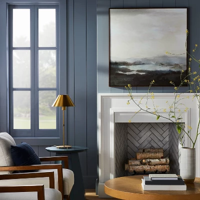 36" X 36" Dreary Abstract Landscape Framed Wall Canvas - Threshold™ Designed With Studio McGee 1 36" X 36" Dreary Abstract Landscape Framed Wall Canvas - Threshold™ Designed With Studio McGee