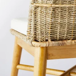 Juniper Woven Dining Chair With Cushion Natural - Threshold™ Designed With Studio McGee -Beauty House GUEST 61576adc 2b4b 4203 a94f 5e0e5d4bcc2f