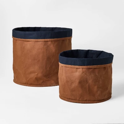 Large Solid Canvas Storage Basket - Threshold™ Designed With Studio McGee 3 Large Solid Canvas Storage Basket - Threshold™ Designed With Studio McGee - Image 3