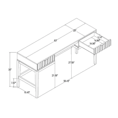 Thousand Oaks Wood Scalloped Desk - Threshold™ Designed With Studio McGee 8 Thousand Oaks Wood Scalloped Desk - Threshold™ Designed With Studio McGee - Image 8