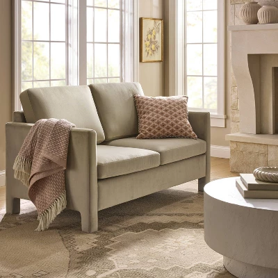 Bellfield Fully Upholstered Loveseat Tan - Threshold™ Designed With Studio McGee 1 Bellfield Fully Upholstered Loveseat Tan - Threshold™ Designed With Studio McGee