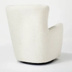 Kessler Swivel Accent Chair Cream Faux Shearling - Threshold™ Designed With Studio McGee: Luxury Glam Furniture, No Assembly Required -Beauty House GUEST 690f2370 fdfd 4cee a9b5 8e6bfd0ff4b0