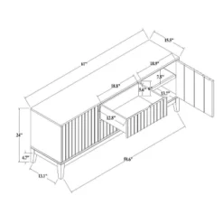Thousand Oaks Wood Scalloped TV Stand For TVs Up To 60" - Threshold™ Designed With Studio McGee -Beauty House GUEST 6eb78357 bdca 4768 81d1 c6707913672b