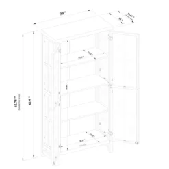 Bountiful Wood And Glass Tall Cabinet - Threshold™ Designed With Studio McGee -Beauty House GUEST 6ee1338d 097f 4cfb b2df da976038b2e6