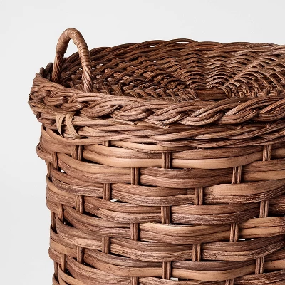 Round Chunky Straight Rattan Basket Dark Brown - Threshold™ Designed With Studio McGee 2 Round Chunky Straight Rattan Basket Dark Brown - Threshold™ Designed With Studio McGee - Image 2