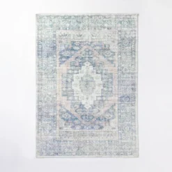Brighton Distressed Vintage Persian Rug Light Blue - Threshold™ Designed With Studio McGee 7 Brighton Distressed Vintage Persian Rug Light Blue - Threshold™ Designed With Studio McGee -Beauty House GUEST 749f8c26 ca3a 4ac4 b6de f950c498d722