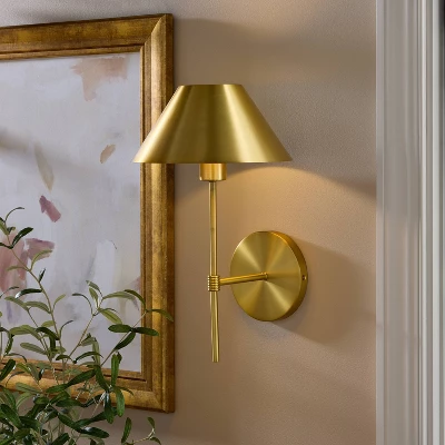 Metal Wall Sconce Brass - Threshold™ Designed With Studio McGee 1 Metal Wall Sconce Brass - Threshold™ Designed With Studio McGee