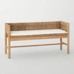 Elden Wood Bench With Woven Back And Loose Cushion Seat - Threshold™ Designed With Studio McGee 14 Elden Wood Bench With Woven Back And Loose Cushion Seat - Threshold™ Designed With Studio McGee -Beauty House GUEST 75b2f7b0 b6bf 42c9 a9a5 2942b2a9c6e5