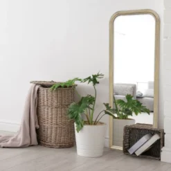 24" X 64" Wood Floor Mirror - Threshold™ Designed With Studio McGee: Natural Finish, Standing, No Assembly Required -Beauty House GUEST 7a570338 43ff 413e b880 c6960271c6fd