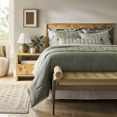 Ogden Nightstand Brown - Threshold™ Designed With Studio McGee: Woodgrain, Open Shelf, Veneer Surface 1 Ogden Nightstand Brown - Threshold™ Designed With Studio McGee: Woodgrain, Open Shelf, Veneer Surface