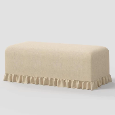 Ruffle Slipcover Dining Bench - Threshold™ Designed With Studio McGee 7 Ruffle Slipcover Dining Bench - Threshold™ Designed With Studio McGee - Image 7