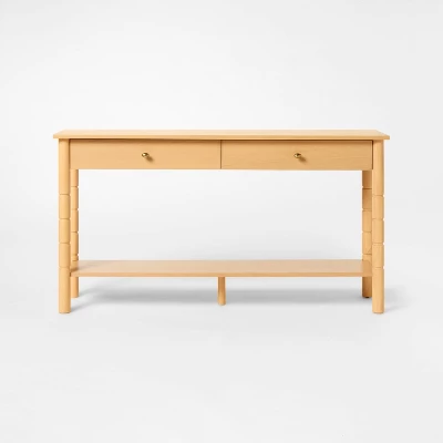 60" Modern Wooden Console Table With Drawer Brown - Threshold™ Designed With Studio McGee 2 60" Modern Wooden Console Table With Drawer Brown - Threshold™ Designed With Studio McGee - Image 2
