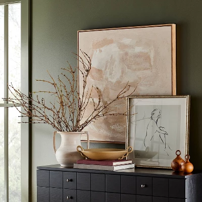 30" X 30" Hope To Taupe Framed Embellished Canvas Light Wood - Threshold™ Designed With Studio McGee 1 30" X 30" Hope To Taupe Framed Embellished Canvas Light Wood - Threshold™ Designed With Studio McGee