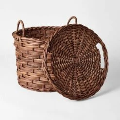 Round Chunky Straight Rattan Basket Dark Brown - Threshold™ Designed With Studio McGee 5 Round Chunky Straight Rattan Basket Dark Brown - Threshold™ Designed With Studio McGee -Beauty House GUEST 9065f204 cc65 411c bfd3 12faea08d503