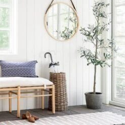 26" Wood Mirror With Pleather Strap Hanger - Threshold™ Designed With Studio McGee 10 26" Wood Mirror With Pleather Strap Hanger - Threshold™ Designed With Studio McGee -Beauty House GUEST 91dea4da 00ed 45d1 9f22 518a2a48f1fa