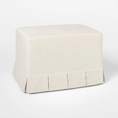 Box Pleat Upholstered Ottoman - Threshold™ Designed With Studio McGee 1 Box Pleat Upholstered Ottoman - Threshold™ Designed With Studio McGee