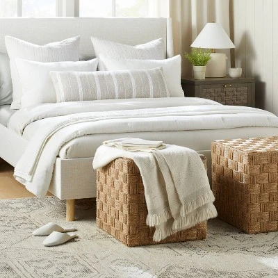 Lynwood Checkerboard Woven Cube - Threshold™ Designed With Studio McGee 1 Lynwood Checkerboard Woven Cube - Threshold™ Designed With Studio McGee