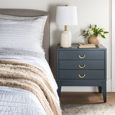 Quail Hill 3 Drawer Nightstand Mount Etna Blue - Threshold™ Designed With Studio McGee 1 Quail Hill 3 Drawer Nightstand Mount Etna Blue - Threshold™ Designed With Studio McGee